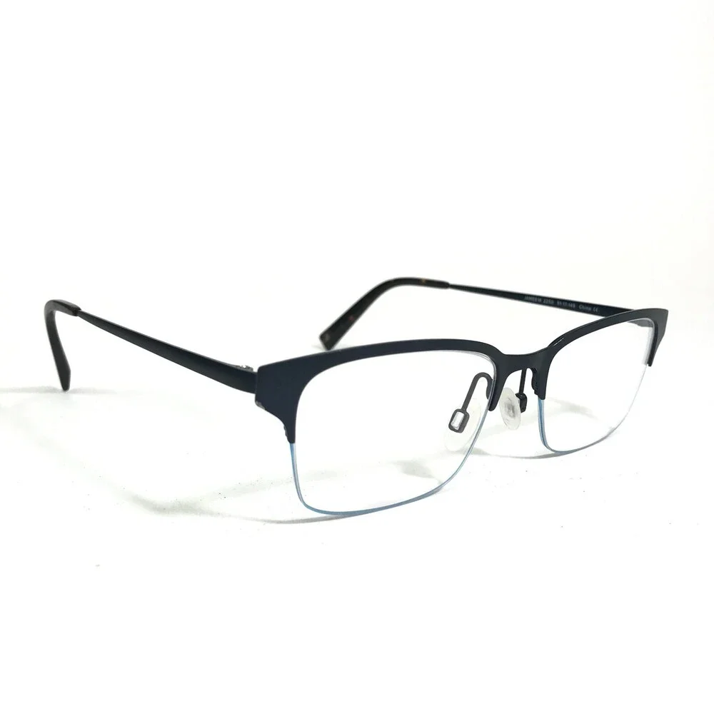 Warby Parker Eyeglasses Frames JAMES M 2250 Blue Square Full Rim 51-17-145